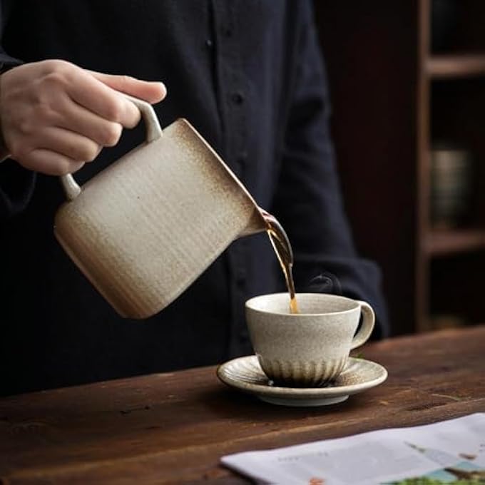 Exrp Pour Over Coffee Maker Set Vintage Ceramic Pour Over V60 Coffee Dripper Set16Oz480Ml Pour Over Coffee Dripper - Image 5
