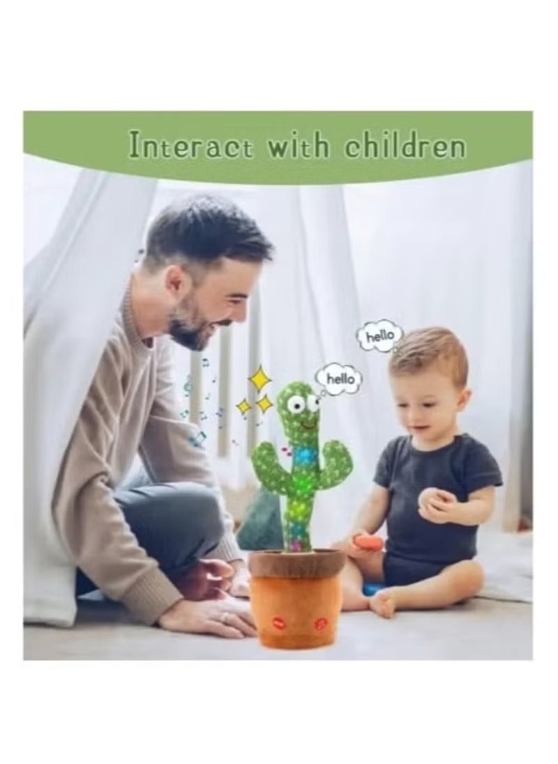جاجيك - Electronic Dancing Cactus Toy – Talking, Wriggling, Singing, and Recording – Interactive & Fun, Repeats What You Say – Perfect Gift for Babies & Kids - Image 1