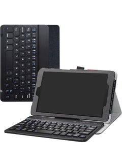 Alcatel Joy Tab Keyboard Case Slim Stand Pu Leather Cover With Romovable Wireless Keyboard For T Mobile Alcatel Joy Tab 2019 Alcatel 3T 8 Inch 2018 Tablet Black