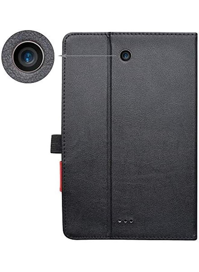 erorex - Alcatel Joy Tab Keyboard Case Slim Stand Pu Leather Cover With Romovable Wireless Keyboard For T Mobile Alcatel Joy Tab 2019 Alcatel 3T 8 Inch 2018 Tablet Black - Image 1