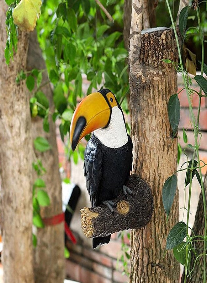 koTTIYA Resin Bird Figurine Toucan Figurine Animal Figurine Tropical Bird Statue Desktop Decorative Sculpture for Home Office Decoration - Image 4