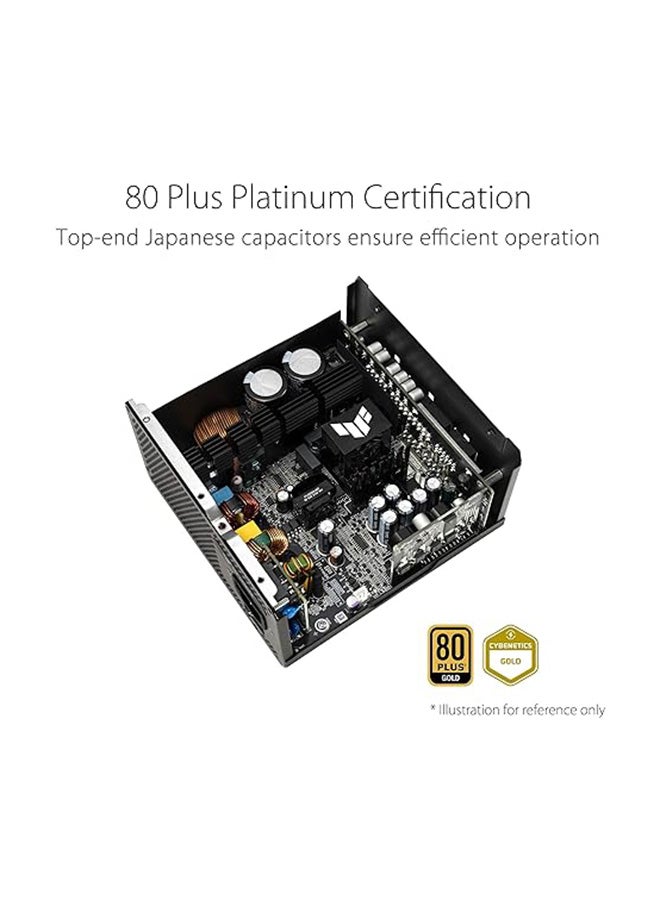 أسوس وحدة إمداد الطاقة TUF Gaming 1000W ATX، شهادة 80 Plus Gold، معيارية بالكامل، مروحة 135 مم، محامل كروية مزدوجة، تصميم مروحة Axial-tech، من الدرجة العسكرية، أسود | 90YE00S1-B0NA00 - Image 4