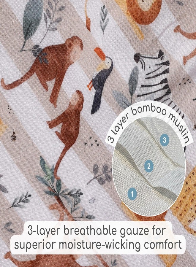 Cocoon Care Bamboo Muslin Cotton Premium 3-in-1 Baby Towel Wrap | Swaddle Wrap & Nursing Cover |3-Layer Ultra-Soft & Breathable Muslin | 35 x 35 Inch |Forest - Image 5