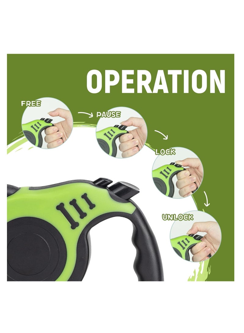 SYOSI Retractable Dog Leash Automatic Telescopic Tractor Dog Tape, Pet Tape 16 FT Durable and Convenient, with Non-Slip Handle, Tangle Free, Pause and Lock, Suitable for Small and Medium-Sized Dogs - Image 4