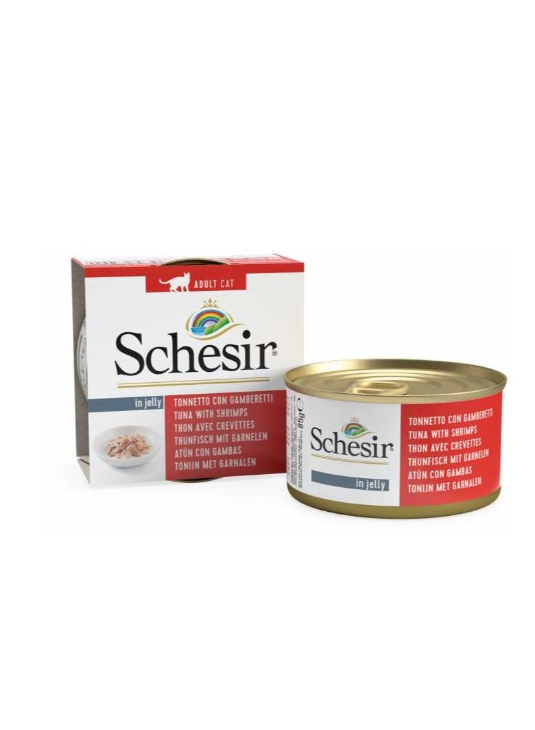 Schesir 14PC  Cat Wet Food-Tuna With Shrimps 85g - Image 4