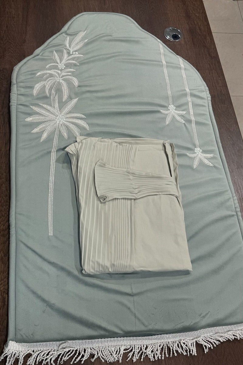 برايدس طقم سجاد صلاة مع شرشف مرد مطرز نسائي