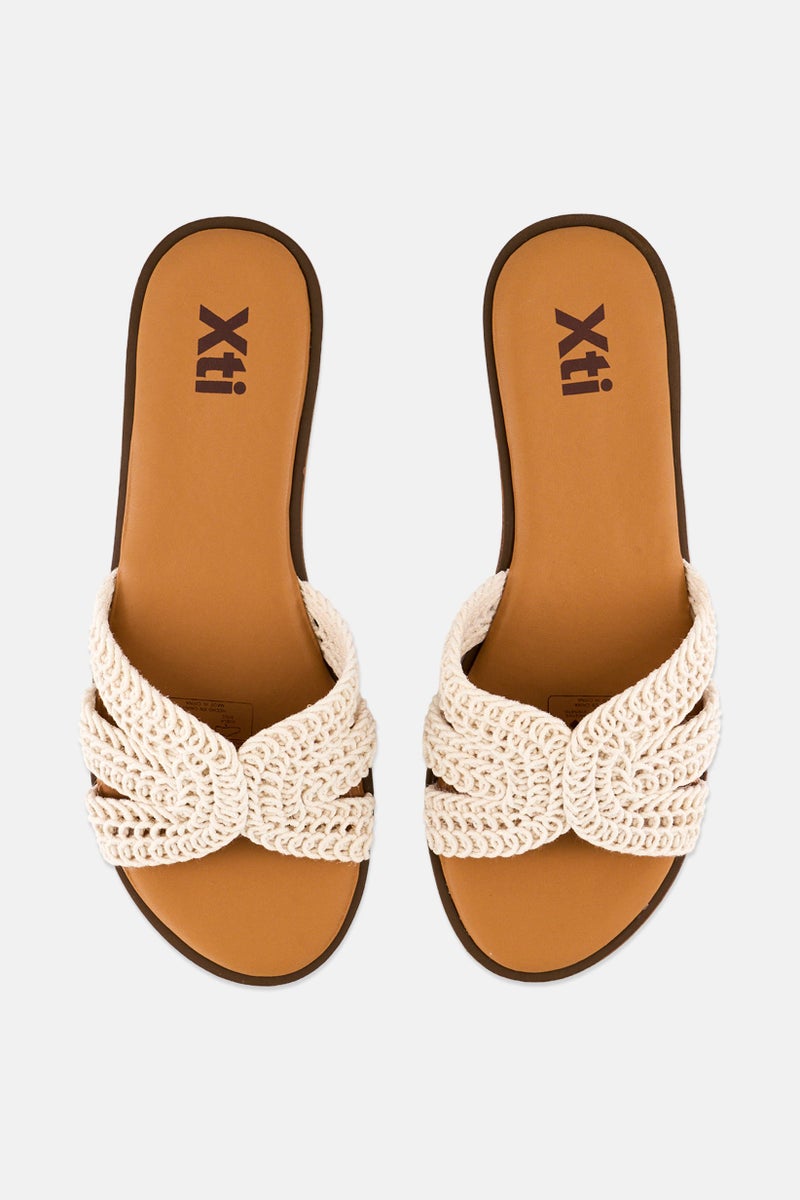 Xti Women Slip On Flats, Beige  - Image 3