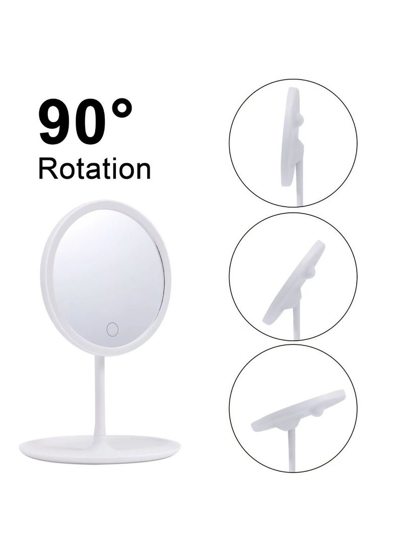 Smart LED Makeup Mirror with Touch-Control, USB Rechargeable, 3 Color Lights Adjustable - Image 5