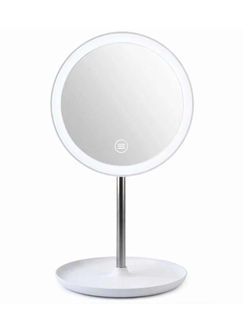 Generic Smart LED Makeup Mirror with Touch-Control, USB Rechargeable, 3 Color Lights Adjustable  - Image 1