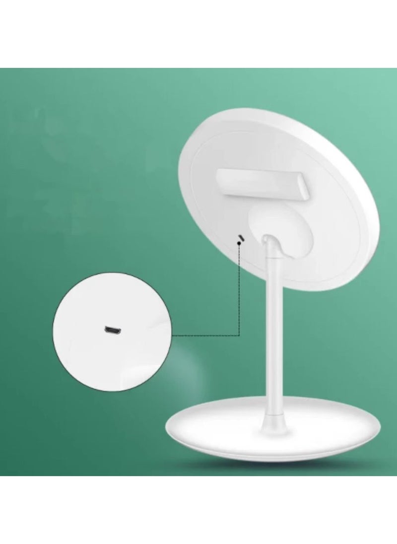 Generic Smart LED Makeup Mirror with Touch-Control, USB Rechargeable, 3 Color Lights Adjustable  - Image 3
