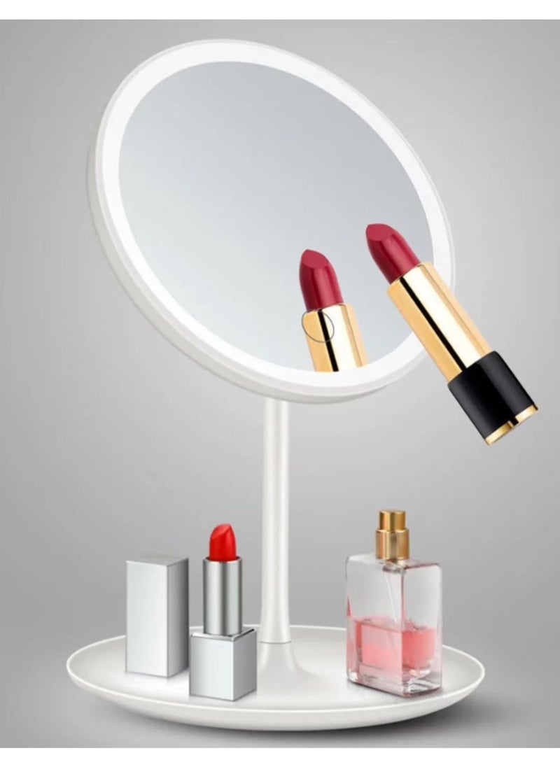 Generic Smart LED Makeup Mirror with Touch-Control, USB Rechargeable, 3 Color Lights Adjustable  - Image 4