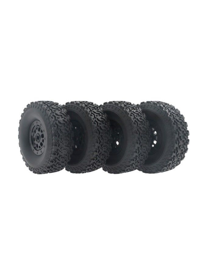 null - Naughty Dragon C54 Original Tire Four-wheel Drive Pickup Truck Off-road Vehicle Tire Upgrade Modification DIY PARTS Accessories-Color:WPL C54 Super Soft Tire Set 4 (including Sponge) With Wheel Hub - Image 1