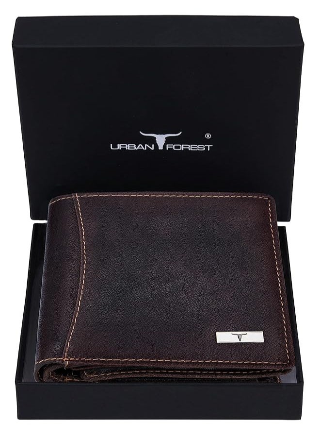 URBAN FOREST Oliver Vintage Brown Leather Wallet for Men - Image 1