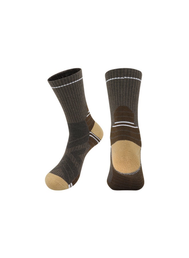 Merino Wool Socks, Non-slip, Breathable, Mid-calf, Shock-absorbing, Sweat-absorbing, Outdoor Professional  And Mountaineering Socks