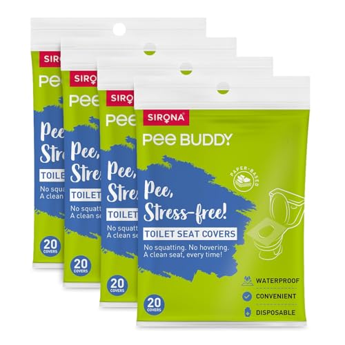 PEE BUDDY Disposable Toilet Seat Covers - 20 Sheets (Pack of 4)| No Direct Contact with Unhygienic Seats | Easy To Dispose | Nature Friendly | Must Have For Women and Men - Image 1