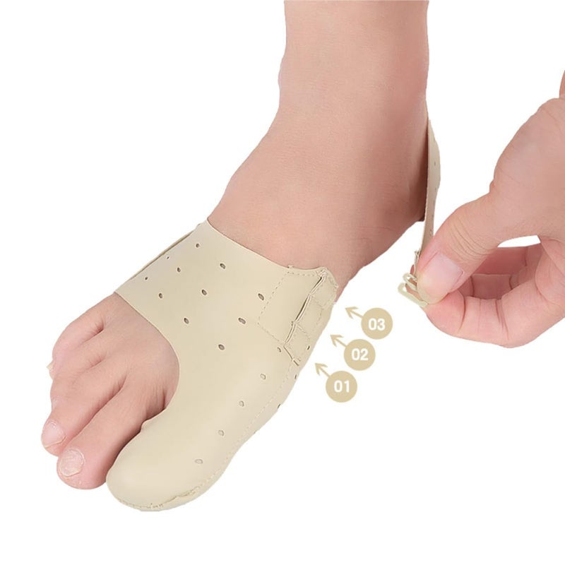 Ultra Thin Beige Gel Toe Corrector Sleeve For Hallux Valgus Relief Day Night Use - Image 5