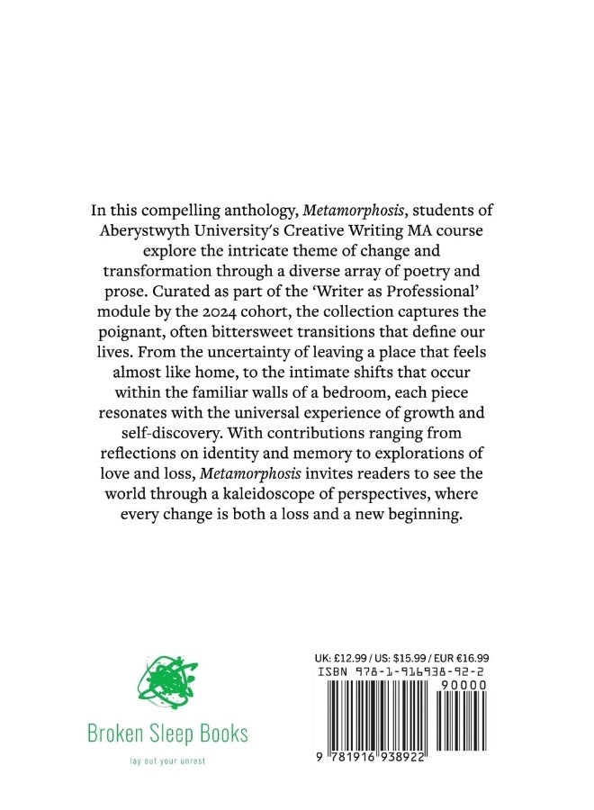 Metamorphosis: An Anthology of Writing from Aberystwyth University's Creative Writing MA - Image 2