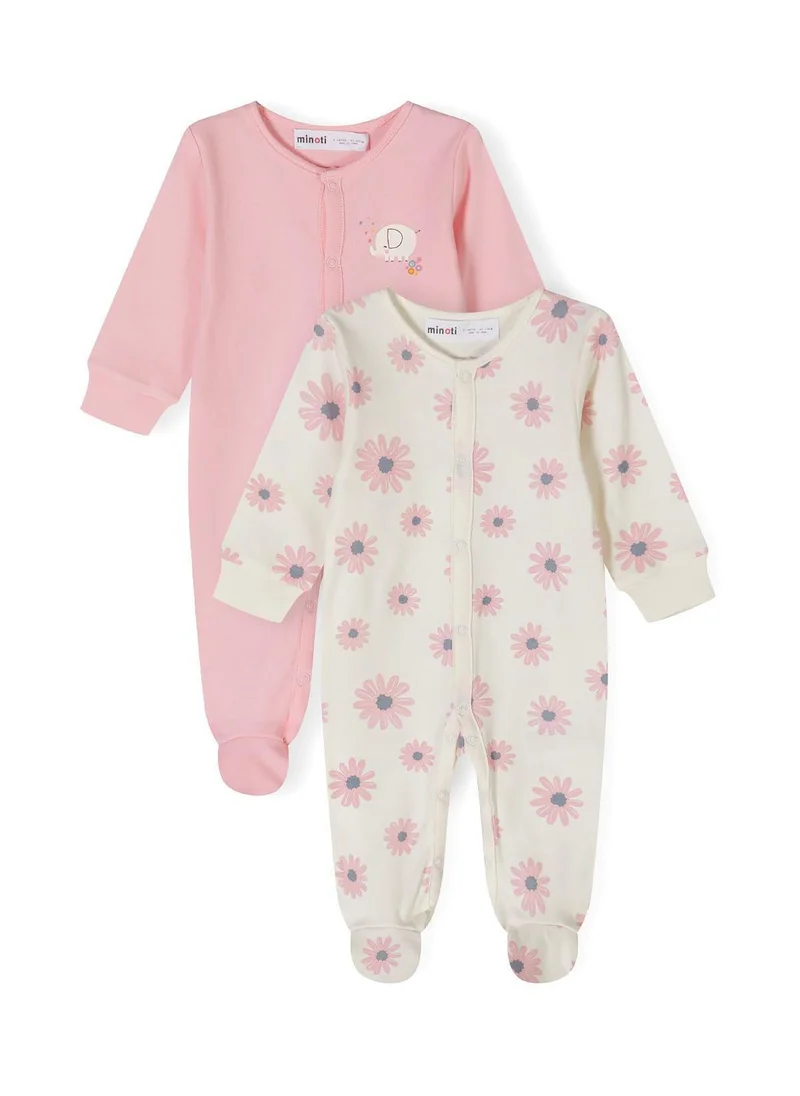 مينوتي Baby 2 Pack Long Sleeve Sleepsuits