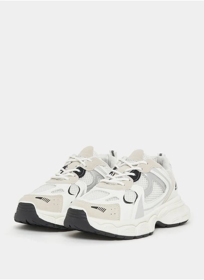 Styli Colorblock Paneled Chunky Sneakers