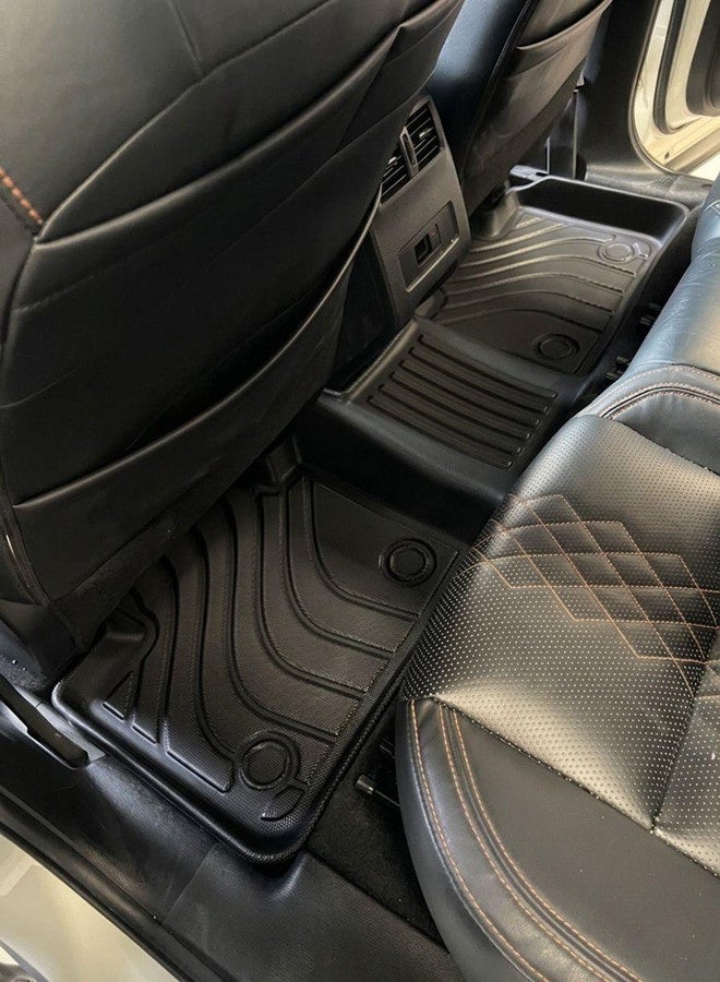 Tpe Floor Mat for Mitsubishi Outlander, Heavy Duty Floor Mats for Outlander 2023+ Models, All-Weather Black Rubber Liners, 1st and 2nd Row (Set of 4pc for 7 seater) - Image 4