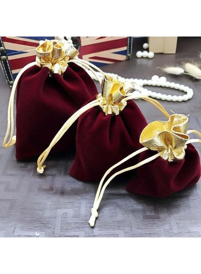 10-Piece Velvet Jewelry Storage Bag Multicolour - Image 3