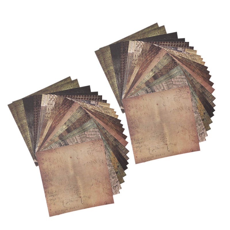 48 Sheets DIY Scrapbook Paper Album Scrapbook Pattern Greeting Cards Junk Journal Card Decorator - Image 5