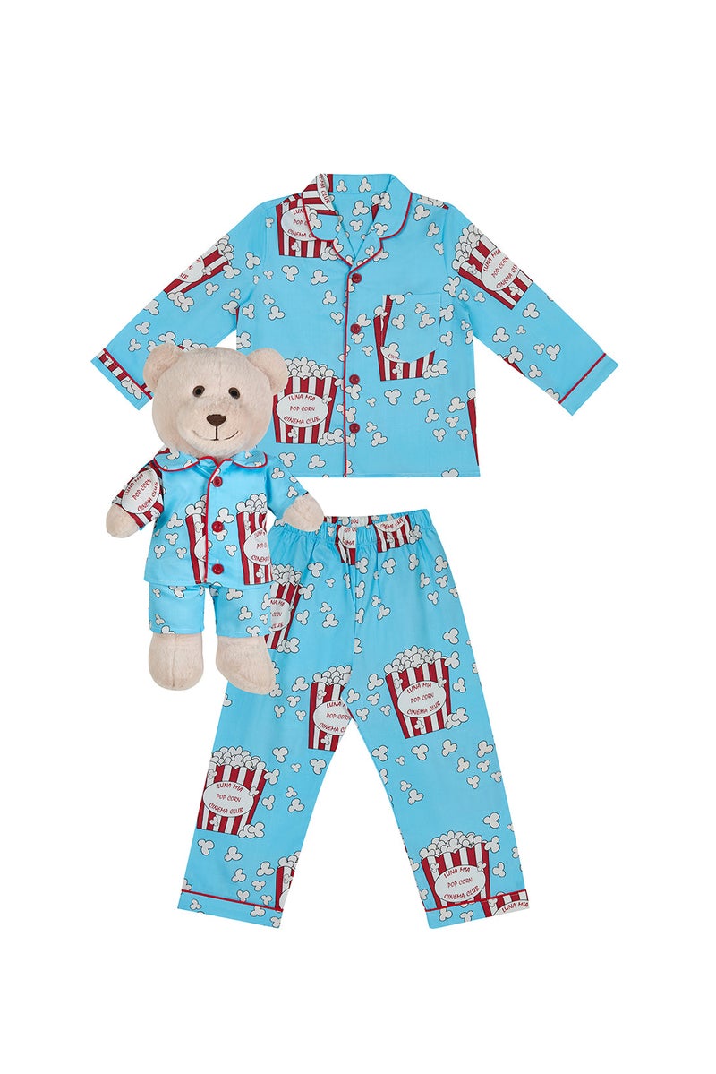 Luna Mia 'Pop' Joy Pyjama Set With Matching Teddy Bear - Image 5