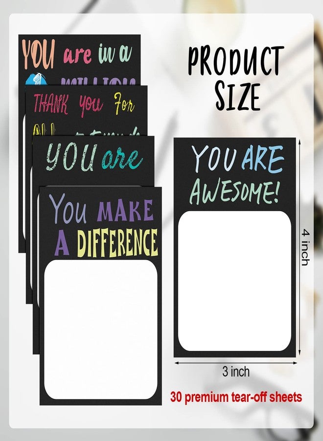 Spakon 24 Pcs Inspirational Sticky Notepad Bulk Teacher Appreciation Gift Mini Pocket Motivational Positive Notebook for Back to School Office Coworker Travel Supplies, 30 Sheets Each (Fresh Style) - Image 2