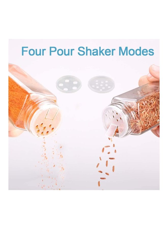 NIBEMINENT 24-Piece Glass Spice Jar Set Multicolour 10.5x4.3cm - Image 3