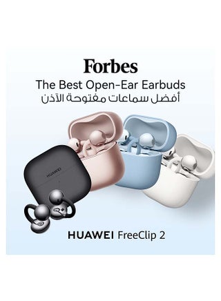 FreeClip 2 Wireless Earphones, Bluetooth Earbuds, Airy C-bridge Design, Adaptive Open-ear Listening, Crystal-clear Calls, 38 Hours Long Battery Life, Compatible with iOS & Android, IP57, Black - view 3