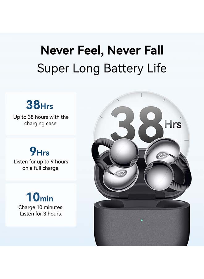 HUAWEI FreeClip 2 Wireless Earphones, Bluetooth Earbuds, Airy C-bridge Design, Adaptive Open-ear Listening, Crystal-clear Calls, 38 Hours Long Battery Life, Compatible with iOS & Android, IP57, Black - Image 2