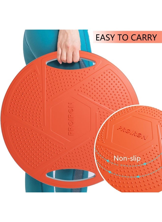 PROIRON Balance Board, Round Balance Trainer Board Wobble Board Exercise Balance Stability Trainer Portable Core Training Board with 360 Rotation for Stability Training, Full Body Exercises - Image 3