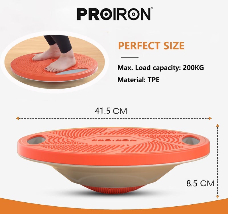 PROIRON Balance Board, Round Balance Trainer Board Wobble Board Exercise Balance Stability Trainer Portable Core Training Board with 360 Rotation for Stability Training, Full Body Exercises - Image 4