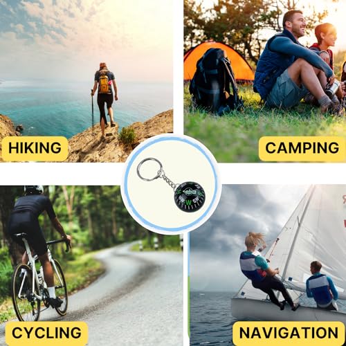 AceCamp Ace Camp Munkees Ball Compass Keychain, Small Useful Outdoor Tool Gift, Hiking Key Ring, Camping, Backpacking, Portable Survival Gadget, Explore, Kids Navigation Equipment, Direction, Mini - Image 3