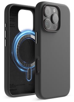 Elago Magnetic Liquid Silicone for iPhone 16 PRO Case Cover Compatible with MagSafe Shockproof - Black 