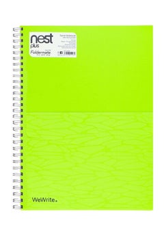 Foldermate Nest Plus A4 Green Spiral Lined Notebook with Divider & Pocket 