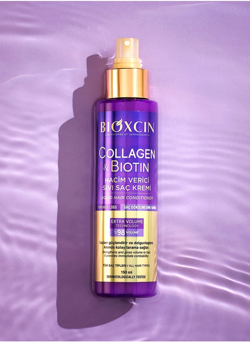 BIOXCIN - COLLAGEN&BIOTIN VOLUMIZING LIQUID HAIR  CONDITIONER 150 ML - Image 1