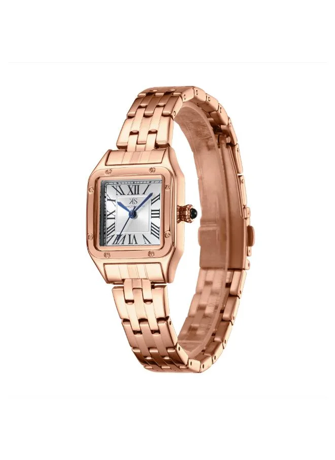 KENNETH SCOTT Women's Analog Display Watch With Rose gold Stainless Steel Strap - K25512-RBKW