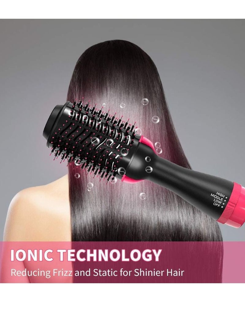 Hot Air Brush 3 In 1 One Step Hair Dryer And Styler Volumizer For Straightening, Curling, Salon Negative Ion Ceramic Blow Dryer Brush For All Hair Types - Image 5
