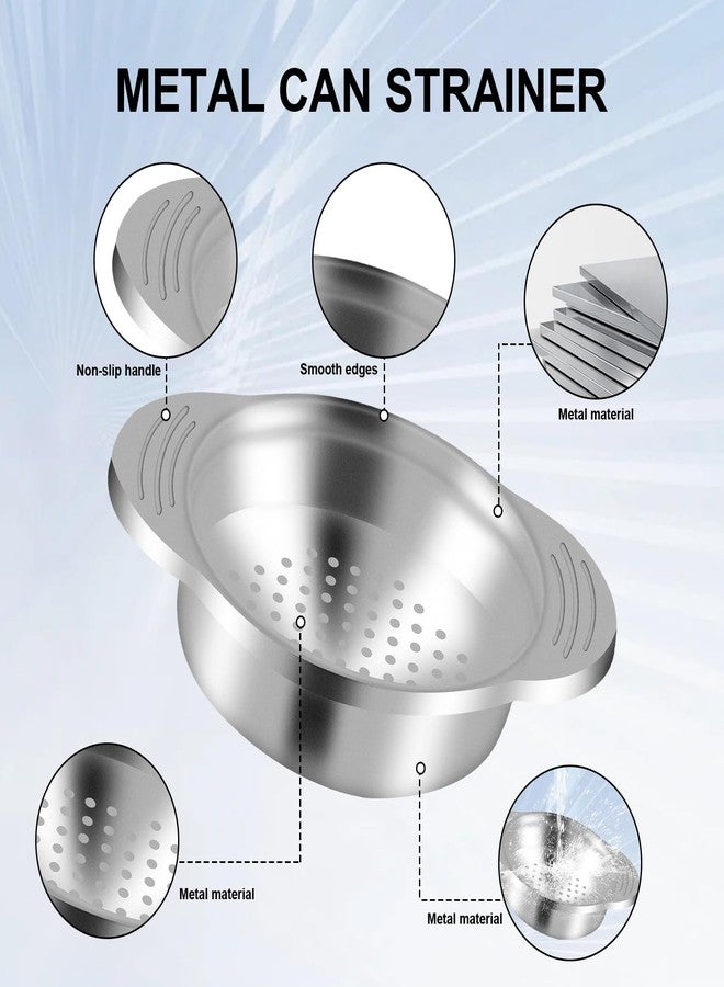 Bcautay Metal Can Strainer Tuna Fish Press Can Strainer Stainless Steel Food-Grade Tuna Can Colander for Canned Tuna Beans Vegetables (1) - Image 3