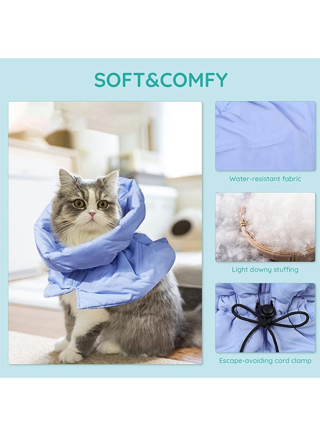 CGSYJ Cat Recovery Collar, Soft Adjustable Cat Cone Alternative, Lightweight Waterproof Fasteners Collars for Cats Kittens Puppies, After Surgery Stop Licking and Daily Use (Neck girt 6.3"-9.1")  - Image 5