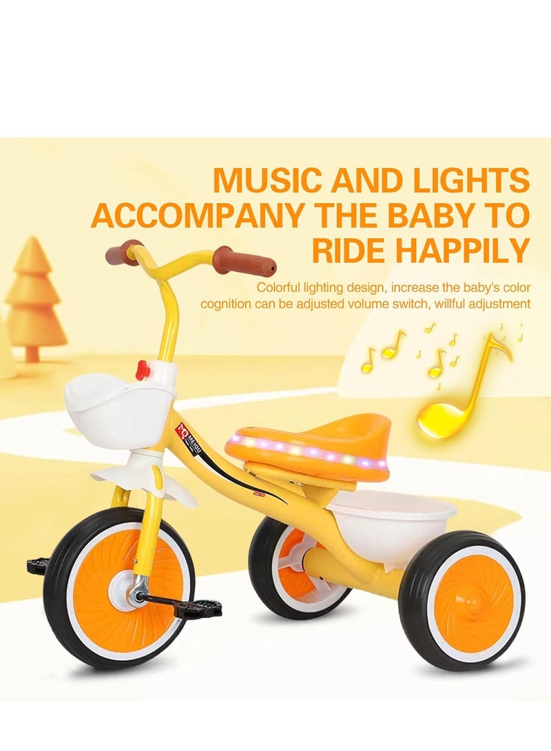 Kids Tricycles, Toddler Trike with Pedals, with Music and Lights, Durable Wheels and Comfortable Seat, Toddler Tricycles for 2-6 Year Olds Toys for Boy and Girl Gifts - Image 5