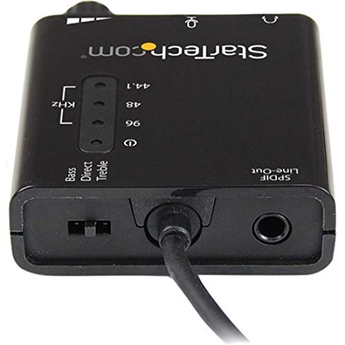 StarTech.com USB Sound Card w/ SPDIF Digital Audio & Stereo Mic – External Sound Card for Laptop or PC – SPDIF Output (ICUSBAUDIO2D),Black 0.6" x 1.8" - Image 3