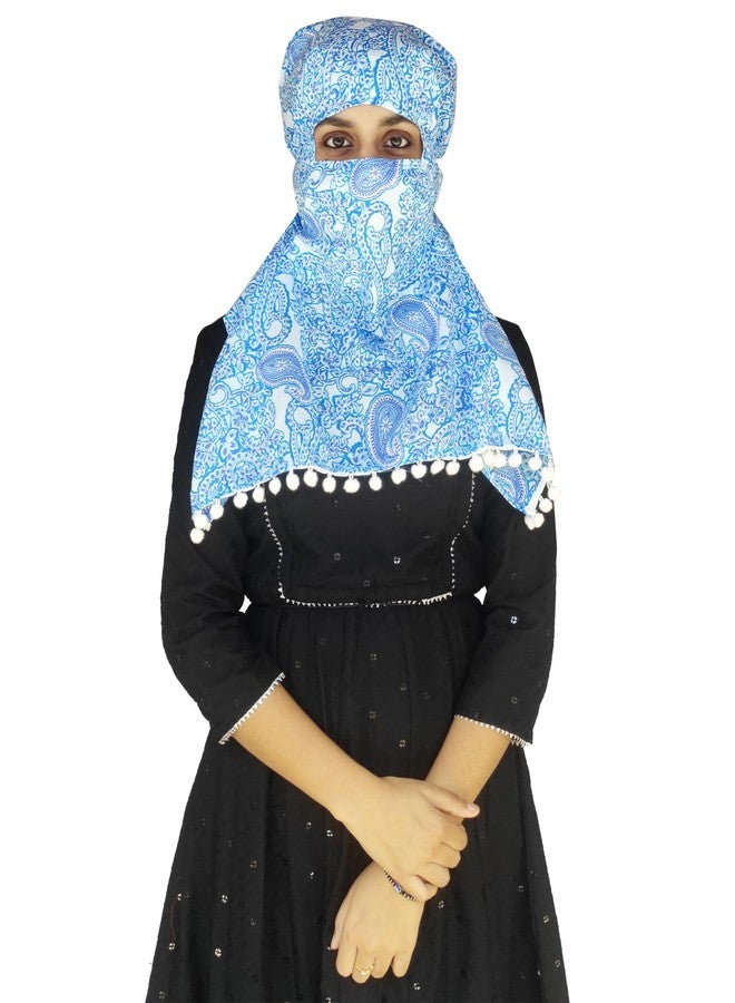 Tolexo Rayon cotton scarf cum mask free size with Hook and Loop Tape closer-printed-free size (Multicolor3) - Image 2