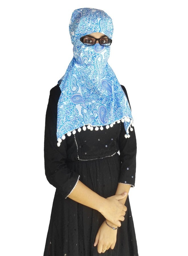 Tolexo Rayon cotton scarf cum mask free size with Hook and Loop Tape closer-printed-free size (Multicolor3) - Image 5