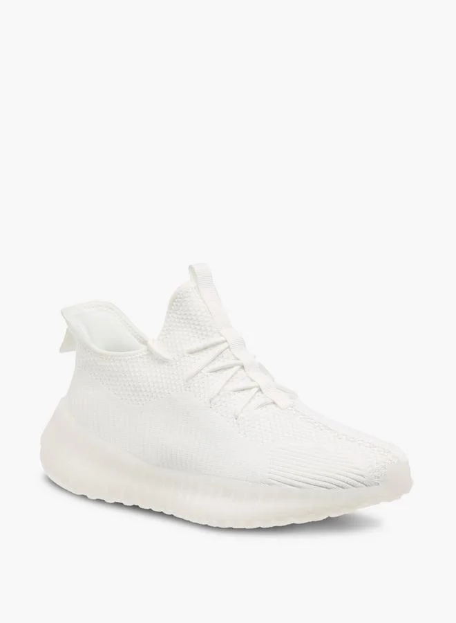 Men by Shoexpress Mesh Lace-Up Sneakers with Pull Tabs