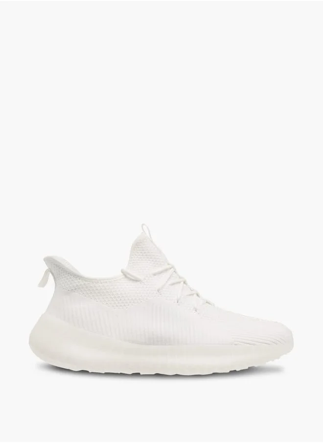 شو اكسبرس Men by Shoexpress Mesh Lace-Up Sneakers with Pull Tabs