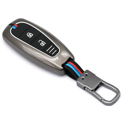 KMH Metal Car Key Cover Compatible with Maruti Suzuki Baleno, Ignis, S-Cross, Ciaz, Grand Vitara, Brezza, Swift, Ertiga, Ritz Smart Keycover with Keychain 2 Button Key Shell Case Holder Protector - Image 5