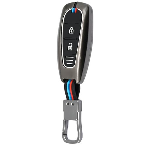 KMH Metal Car Key Cover Compatible with Maruti Suzuki Baleno, Ignis, S-Cross, Ciaz, Grand Vitara, Brezza, Swift, Ertiga, Ritz Smart Keycover with Keychain 2 Button Key Shell Case Holder Protector - Image 4