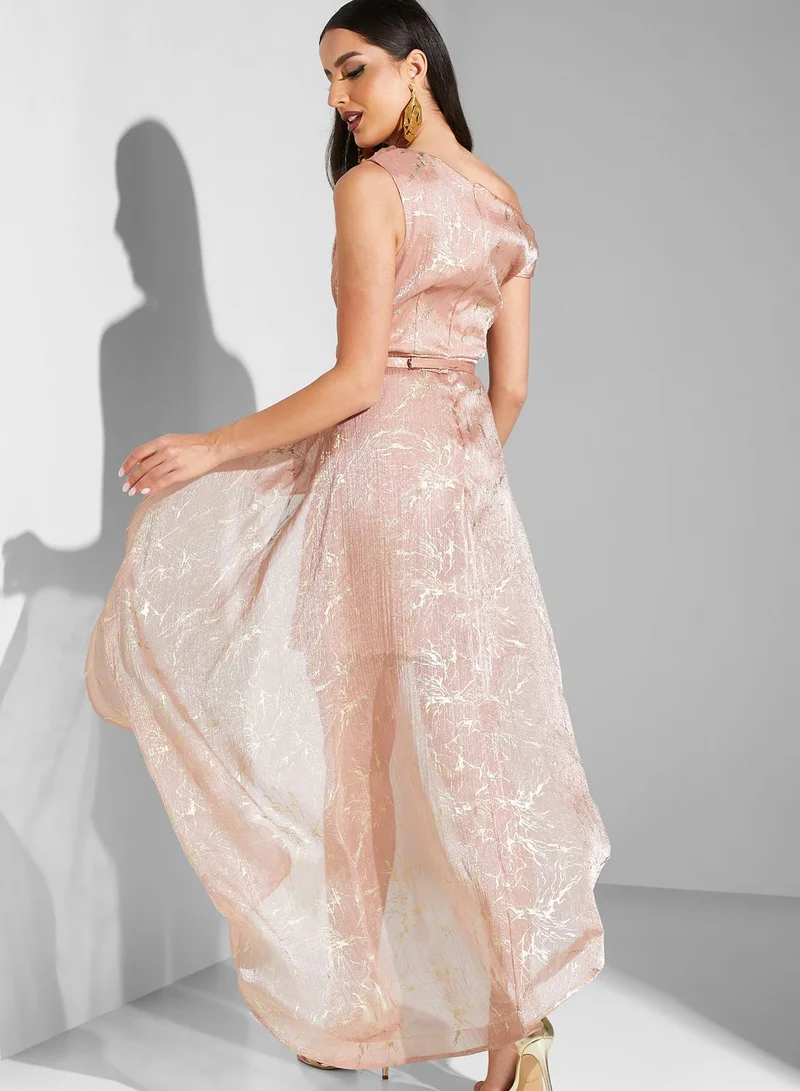 Iyra One Shoulder High Low Dress